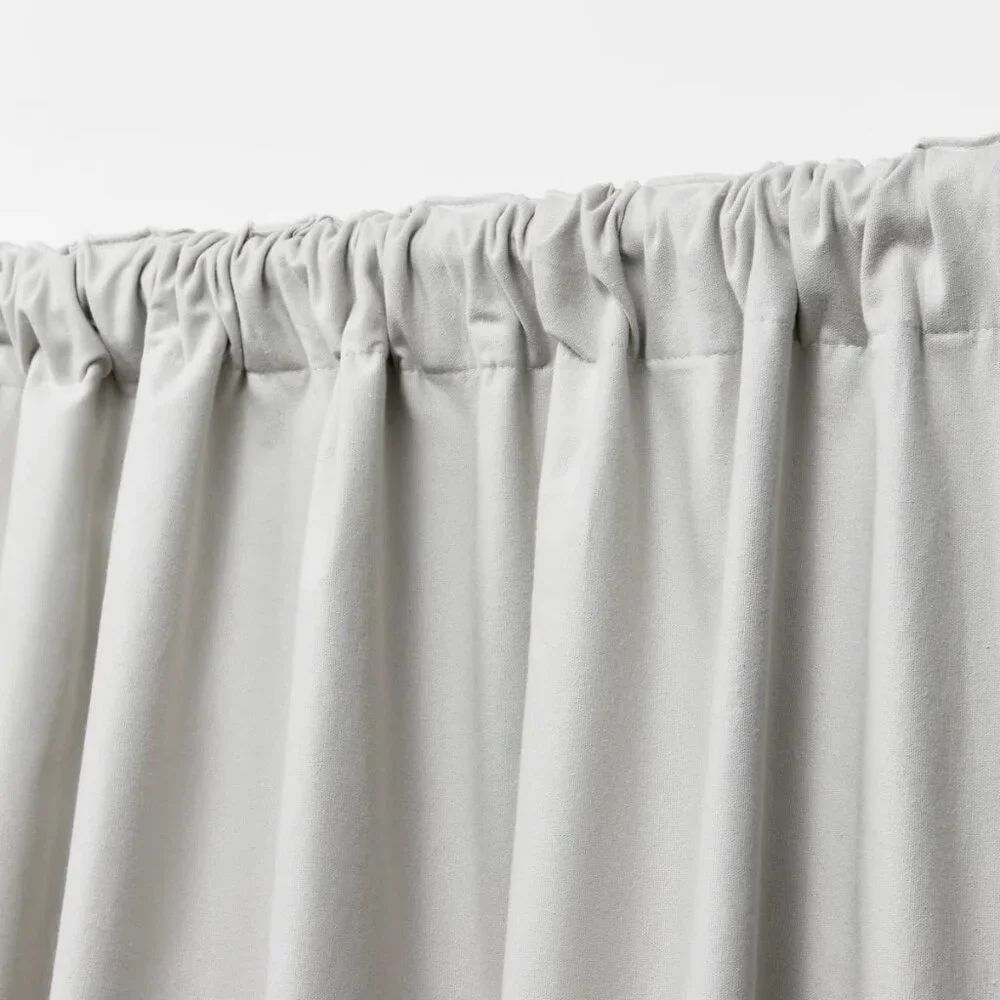 NEW Lauren Ralph Lauren Velvety Winter White Back Tab/Rod Pocket Curtain Panel